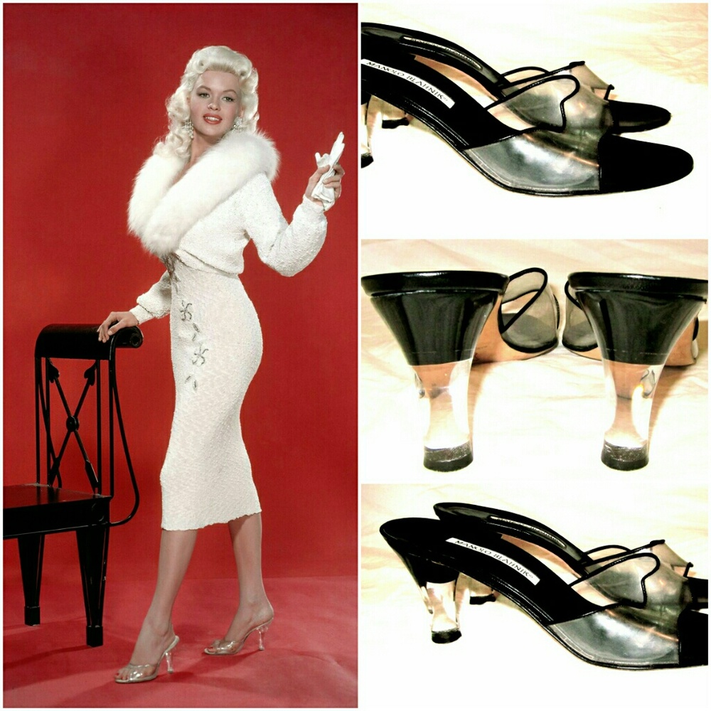 Manolo Blahnik Lucite Open Toe  Heels-39